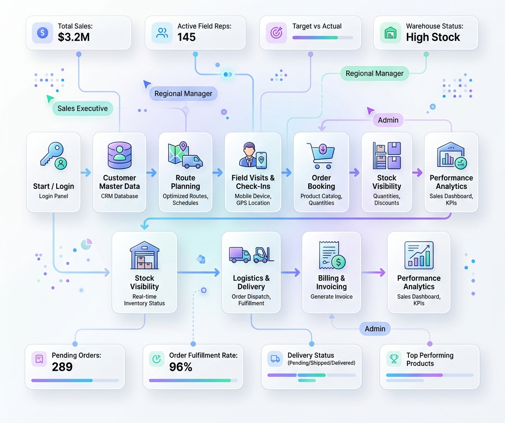 FMCG Sales Workflow Diagram